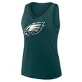 thumbnail image 2 of Women's Logo Athletic Green Philadelphia Eagles Stellar Win V-Neck Tank Top, 2 of 3