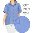 thumbnail image 2 of HAPPY BAY Women's Casual Hawaiian Blouse Shirt Cute Blouses Short Sleeve Button Up Dress Tops Tee Shirts Tank Top Women L Sapphire_AD596, 2 of 6