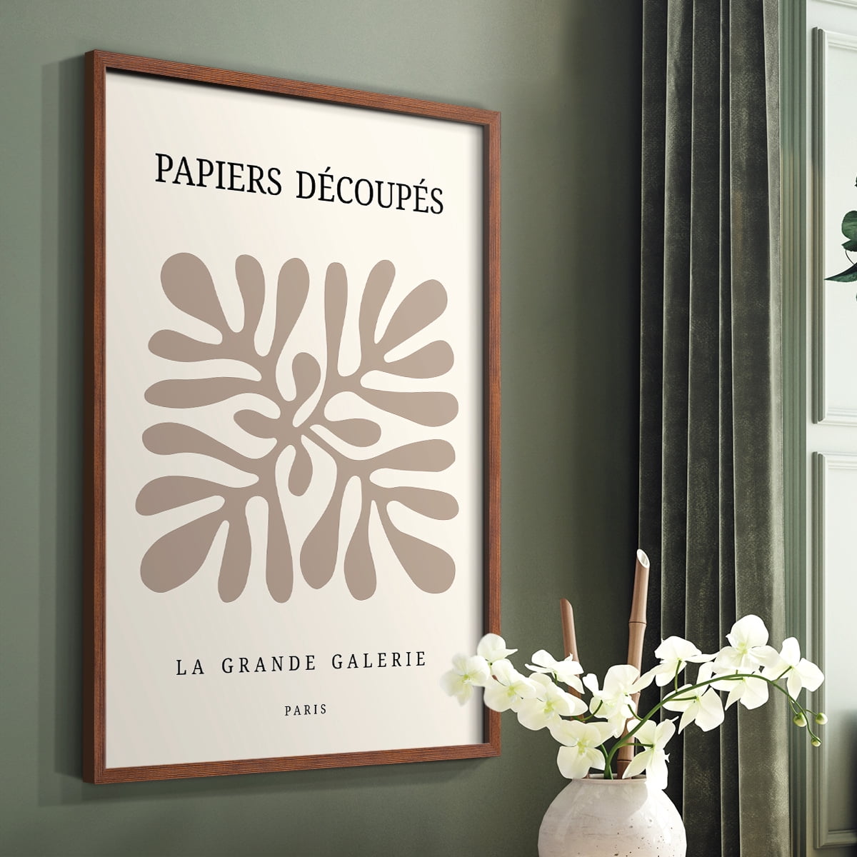 Matisse CCCLXXXIX in Brown Solid Wood 8 x 10 Framed Print