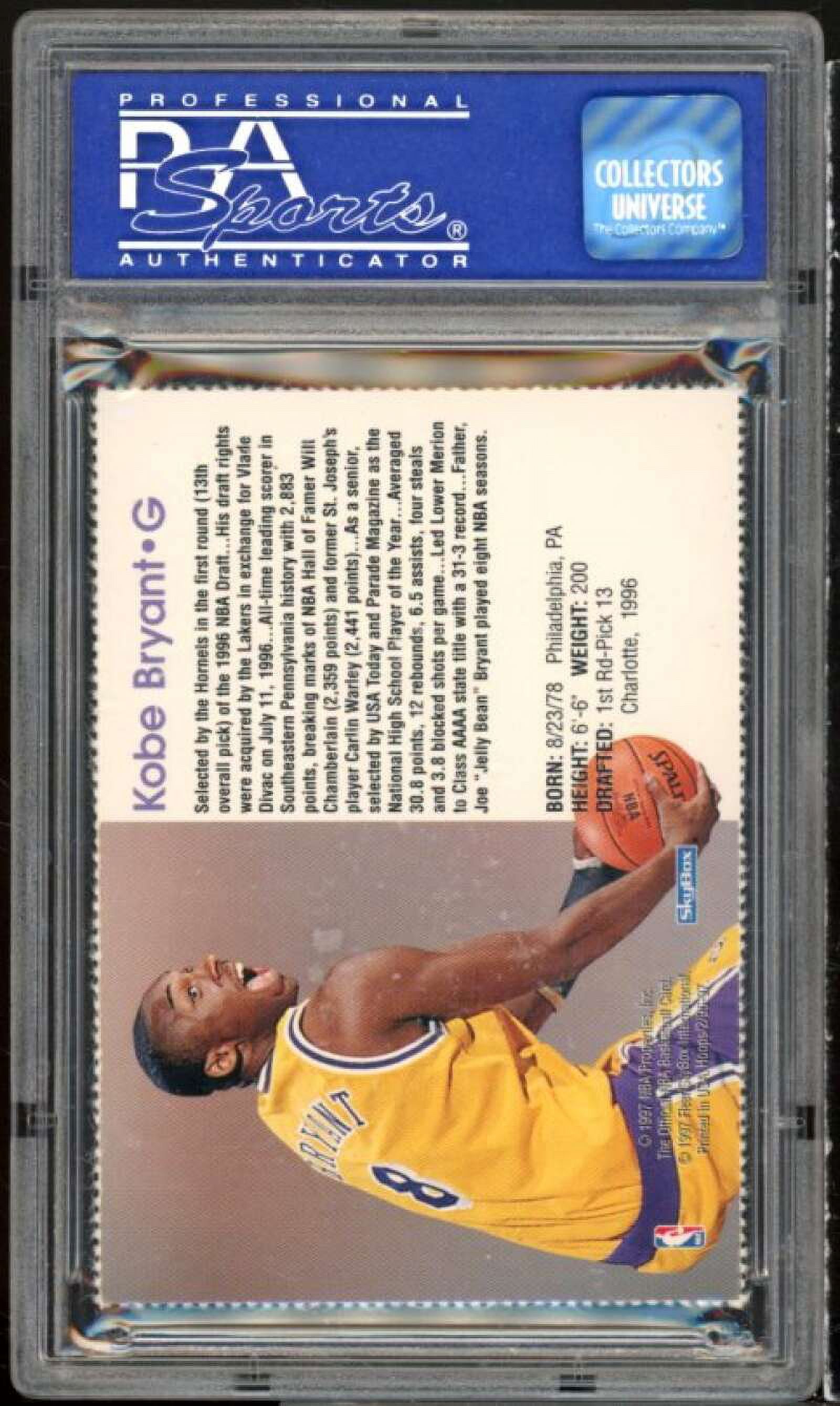 KOBE BRYANT 1996-97 EX RC PSA 8 コービー高騰中！ Kobe Bryant Rookie Card 1996-97 Hoops Sheets #nno PSA 8