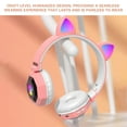 thumbnail image 4 of JGJJUGN Cute Glowing Ears Wireless Bluetooth 50 Headphones with LED Lights, Virtual Surround Sound for Kids & Adults – Perfect Gift for Christmas & Birthday, 4 of 5