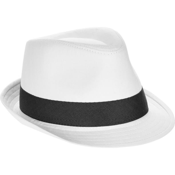 white fedora hat with red band