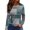 285#Sky Blue, variant on Sweaters for Women Long Sleeve Tops Round Neck Loose Casual Blouses Cyan 3XL