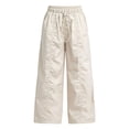 thumbnail image 2 of Mifsaly Girls Cargo Pants Teens Youth High Waisted Drawstring Ruched Wide Leg Pants with Pockets Lightweight Casual Summer Casual School Uniforms, 2 of 6