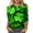 Green, variant on Green Shirts Womens 3/4 Length Sleeve Tops St Patricks Day T Shirts for Women Crew Neck Leaves Graphic Tees (XL, White 07)