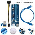 thumbnail image 1 of USB 3.0 6Pin PCI-E 1X to 16X USB3.0 Port Express Mining Extender Riser Card Adapter Cable 6PIN, 1 of 8