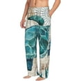 thumbnail image 2 of Balery Watercolor Sea Turtle print Men's Pajama Pants,Ultra Lightweight Pjs,Lounge Pant-Large, 2 of 9