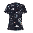 thumbnail image 5 of Wukai Galaxy2 Casual V-Neck Graphic Tees for Women: Lightweight and Breathable Summer Tops with Stylish Design-Small, 5 of 8