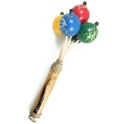 Hand-painted Bamboo Ball Rattle - Multi-colored hand percussion musical instrument egg shaker toy by World Percussion USA