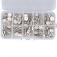 thumbnail image 1 of 150 Pcs White Four Leaf Clover Button Pins Anti Emptied Detachable Decorative Brooch Buckle for DIY Crafts Leather Processing, 1 of 4