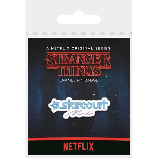 Stranger Things - Insignia Esmaltado Starcourt Mall (Azul, Blanco, Rosa)