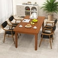 thumbnail image 4 of Costway PU Leather Dining Chair Set of 2 with Padded Seat & Back Armrests Rubber Wood Frame Black, 4 of 9