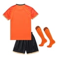 thumbnail image 5 of Hiheart Kids Soccer Uniform Shorts Socks Set Sportswear Orange 11-12 Years, 5 of 6