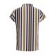 thumbnail image 3 of Camisetas de Manga Corta para las Mujeres Moda Casual Rayas Impreso Hombro a Mangas Cuello en V, 3 of 5