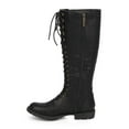 thumbnail image 4 of DbDk DA59 Women Leatherette Knee High Lace Up Zip Combat Boot, 4 of 5