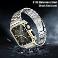 Fulsaxad Stainless Steel Watch Band with Case Compatible with Apple