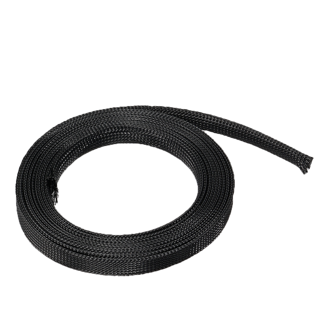 PET Cable Wire Wrap 12mm Expandable Braided Sleeving Black 9.84ft