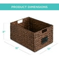 thumbnail image 7 of Neatifyes Pantry Baskets Set of 2 16x12in Water Hyacinth Storage Baskets, Woven Wicker Kitchen Organizers with handles w/Chalkboard Label Chalk Marker - Brown, 7 of 7