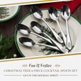 thumbnail image 2 of Spode Christmas Tree Cocktail Spoons - Festive Flatware Set for 6 - Christmas Dessert Spoons in 18/10 Stainless Steel, Holiday Kitchen Utensils for Custards, Puddings, Cakes - Dishwasher Safe, 2 of 7