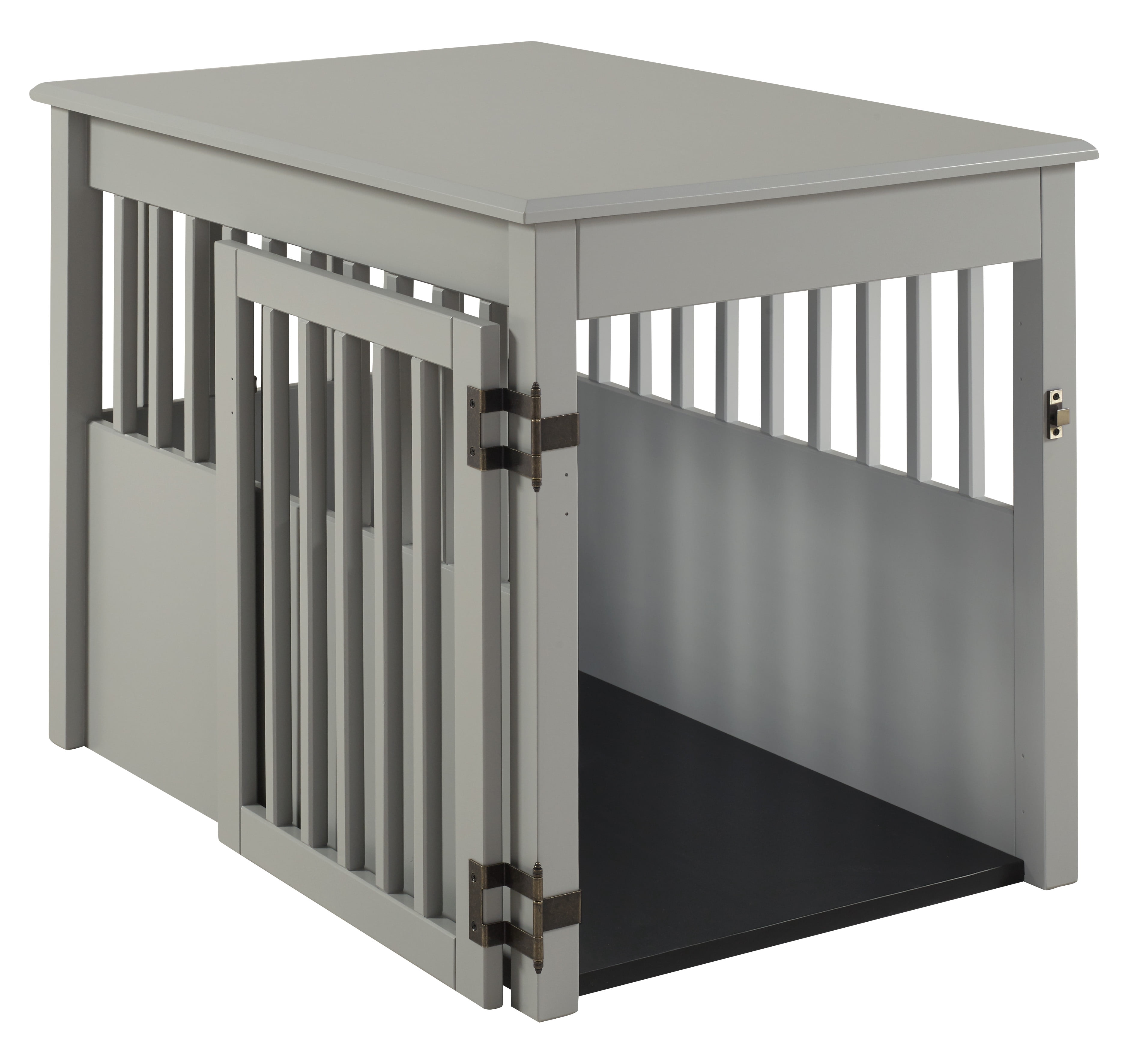 Ruffluv Large Pet Crate End Table - Grey Finish