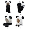 thumbnail image 4 of Lovely Panda Hat Navidad Props New Year Thick Winter Hat Adults Kids Winter Panda Ears For Home Furry Panda, 4 of 8