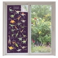 thumbnail image 2 of Purple Dinosaur Window Privacy Film, Vintage Letters Farm Animals Static Cling UV Sun Blocking Tint Film Heat Control Windows Films for Bedroom Bathroom, Window Stickers 35.4"x78.7", 2 of 8