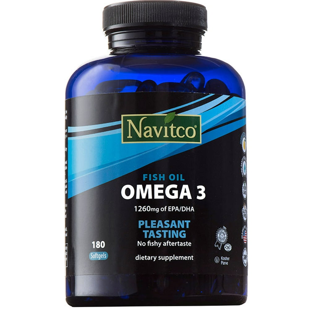Navitco Kosher Omega3 Fish Oil 3000 mg 180 Softgels