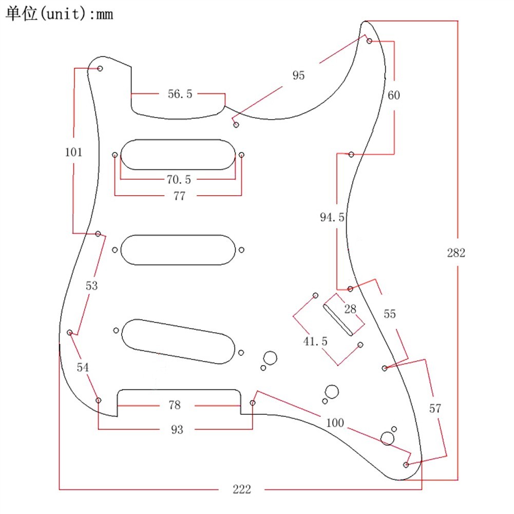 11 Hole SSS Metal 5 Color Guitar Pickguard Pick Guard Scratch Plate For ...