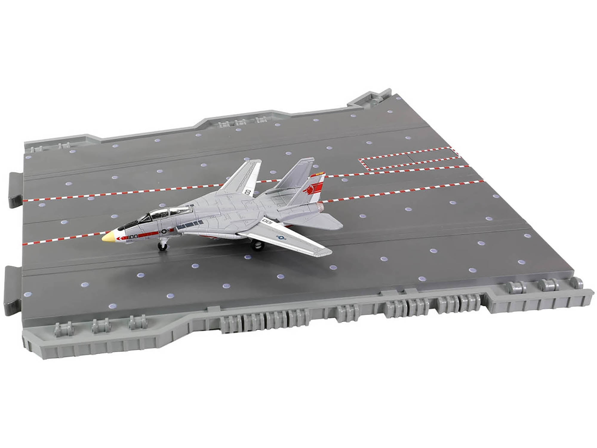 Grumman F-14 Tomcat Fighter Aircraft "VF-1 Wolfpack" (CVN-65) Aircraft Carrier Deck 1/200 Diecast Model by Forces of Valor