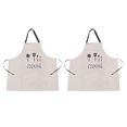 thumbnail image 1 of YSNOOWE 2Ud Delantal Beige Impermeable Para Cocina Y Domésticas Con Correa Ajustable Y Único, 1 of 8