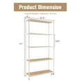 thumbnail image 3 of Costway 60.5" Bookshelf  5-tier Multi-use Storage Organizer Rack w/ Metal Frame Natural, 3 of 10