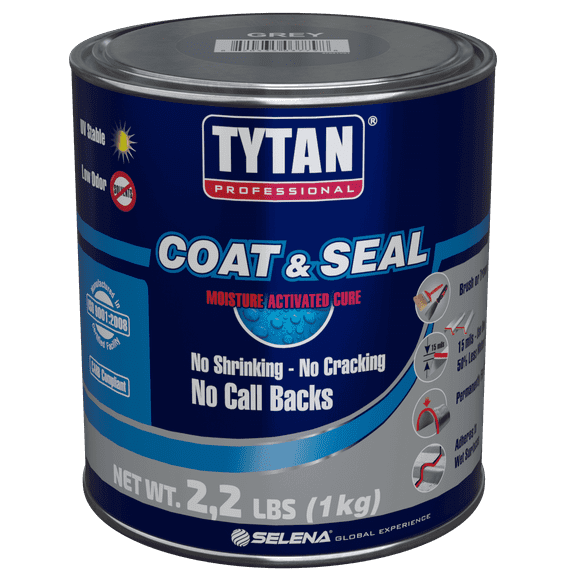 Coat & Seal Waterproof Sealant, Easy-to-Apply Paste, No Primer Required, Apply to Wet Surfaces, UV Resistant, No Cracking, Ideal for Gutters, Chimneys, Skylights, RVs, Roofs (1 qt)