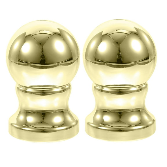 Golden ABS Flagpole Finial Balls for Daily Use 2Pcs Lightweight Decorative Replacements