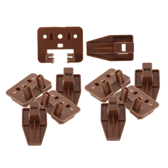 HOMEMAXS 5 Sets Plastic Drawer Slides Track Guide And Glides Drawer Replacement Part For Center Mount Drawer Dresser And Nightstands Drawer Systems