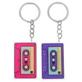 thumbnail image 1 of Porte-clés Cassette 2 Pcs Style Rétro en Fer Acrylique Charme Minimaliste pour Usage Quotidien, 1 of 9