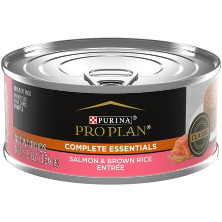 UPC: 0048081073032 | (24 Pack) Purina Pro Plan Pate Wet Cat Food COMPLETE ESSENTIALS Salmon & Brown Rice Entree 5.5 oz. Cans