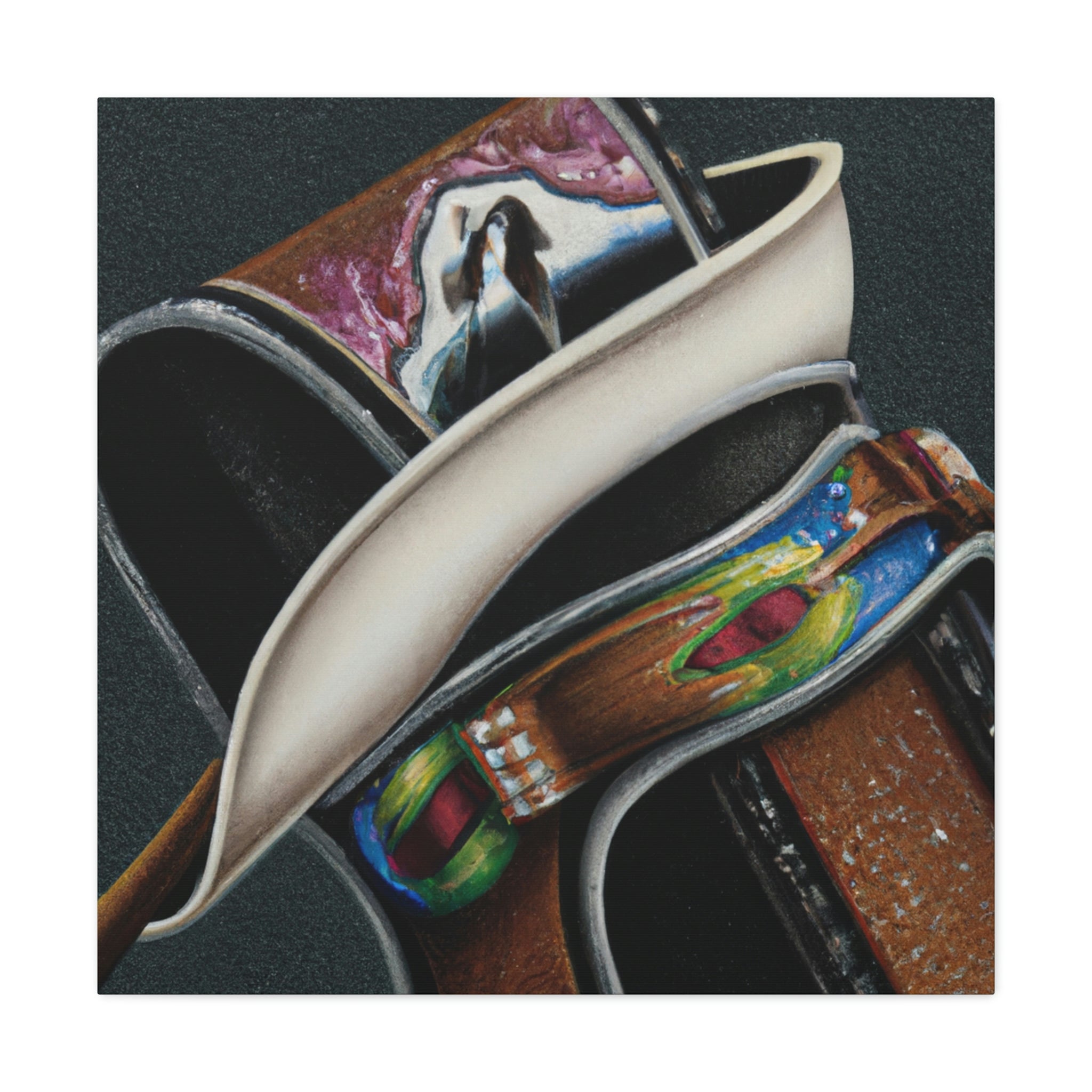 "Leather Holster Exposed. - Canvas
