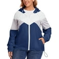 thumbnail image 4 of Avoogue Women Plus Size Waterproof Rain Jacket Raincoat Packable Outdoor Hooded Windbreaker, 4 of 7