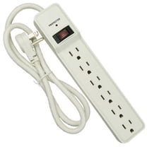 6-Outlets Surge Protector, White
