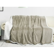 Catalonia Fleece Sherpa Throw Blanket 50" x 60" Reversible Fuzzy Micro Plush All Season TV Blanket for Bed or Couch