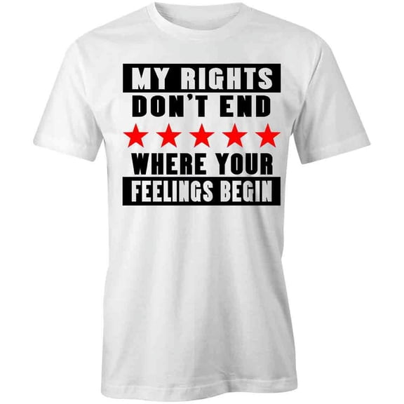 My Rights Don't End T-Shirt | Patriotic American White Tee Gift