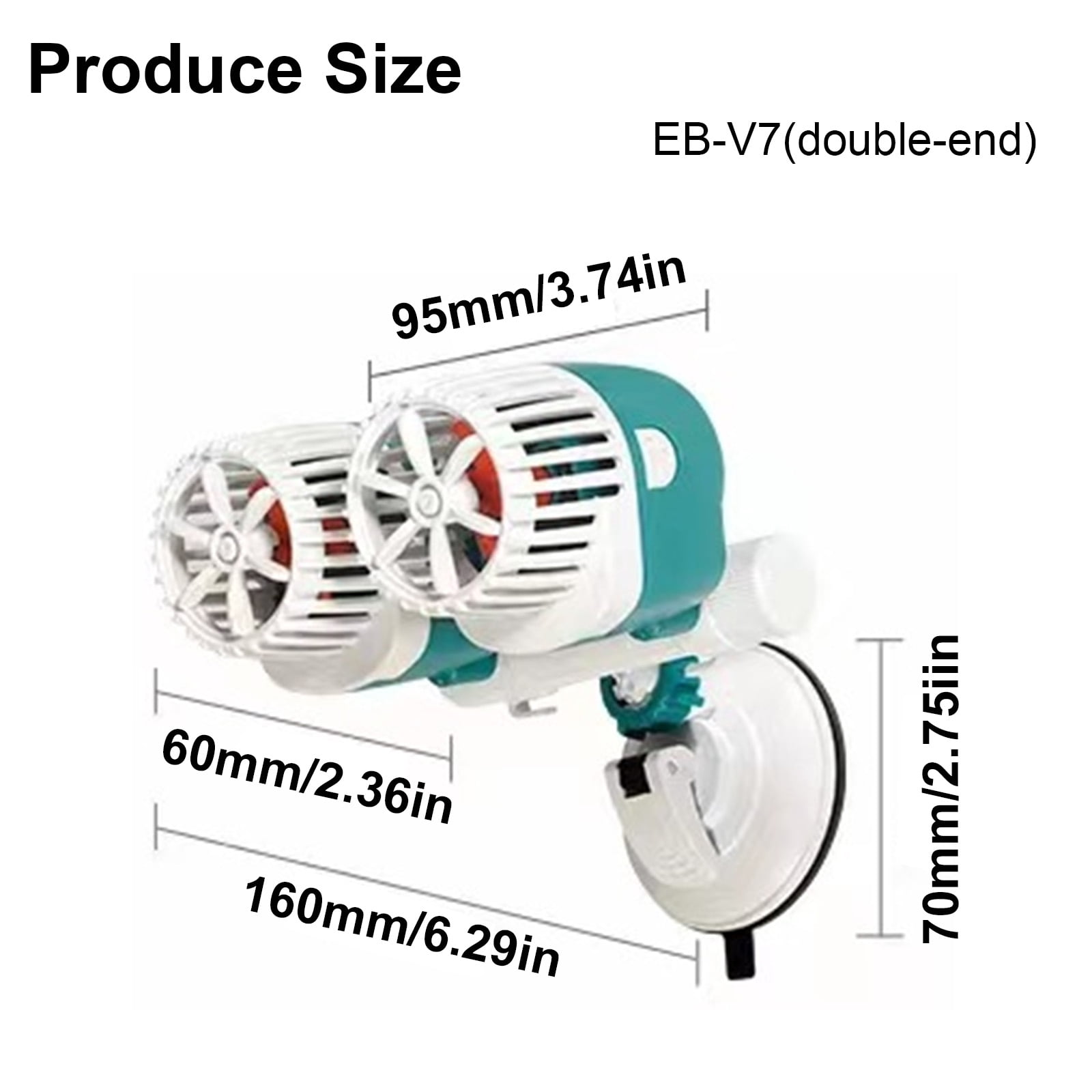 RUISINERY Large Pumps Double -Head Circulate Pumps Fish Tanks Circulation Pumps Powerful Double -Output Aquariums Circulate Pu