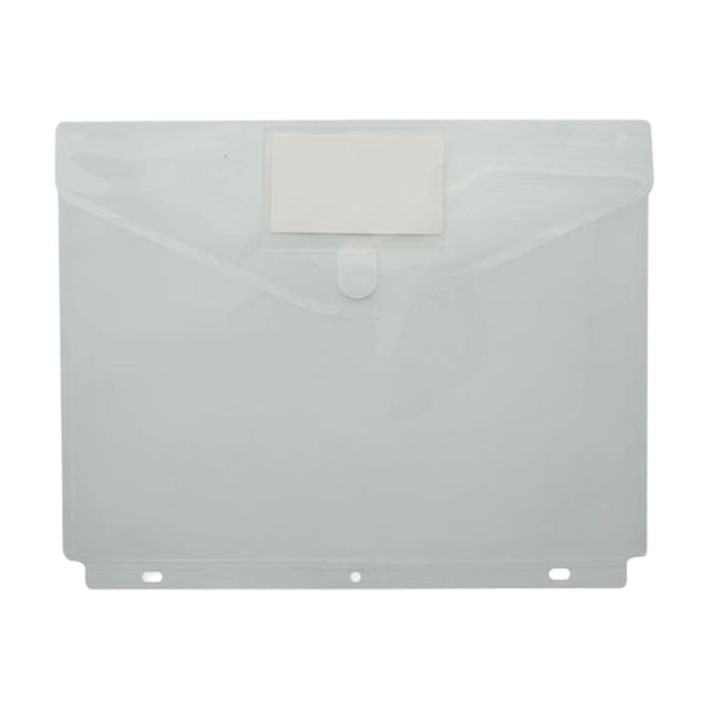 Meitianfacai A4 Document Folder 1pc, 3-Hole Punched File Pouch, Office Organizer, office Supply, Labeled File Holder, Snap Closure Folder, Portable Document Organizer, Clear Window File Folder