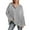 Grey, variant on EQWLJWE Sweatshirts for Women Button Collar Hoodies Fall Lightweight Solid Color 2023 Warm Oversized Fit Pullover Sweatshirts Halloween Sweatshirts For Women