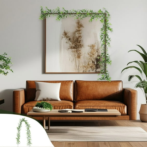 RXIRUCGD Artificial Eucalyptus Garland Christmas Vine With Pine Needles Holiday Greenery Decor For Mantel Staircase Seasonal Celebration Durable Plastic Foliage