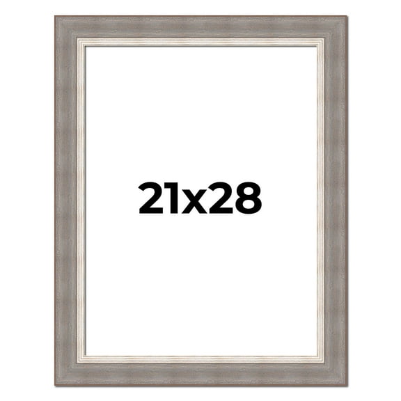 21x28 Frame Grey Real Wood Picture Frame Width 2.75 Inches | Interior Frame Depth 0.5 Inches |