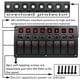 thumbnail image 4 of Interruptor Panel de control Sunnimix 8 Panel Rojo Impermeable Universal, 4 of 8
