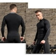 thumbnail image 5 of VSSSJ Mens Muscle Shirt Lightweight Workout Fitness Slim Fit Long Sleeve Stand Collar Breathable Running Training Gym Athletic Tops Dark Gray XL, 5 of 8