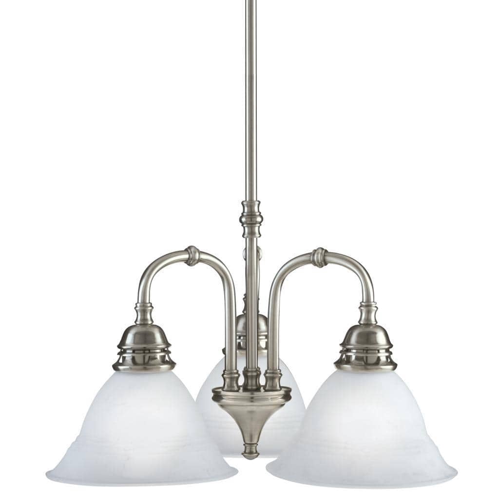 Aztec 3-light Antique Pewter Transitional Mini Chandelier