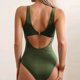 thumbnail image 5 of Traje de Baño de Bikini de Mujer Imprimido Corbata Casual Sexy Dividido de Cintura Alta Conjuntos de Playa, Traje de Baño de Nylon Spandex para la Piscina, el Mar Y las Vacaciones de Verano, 5 of 7